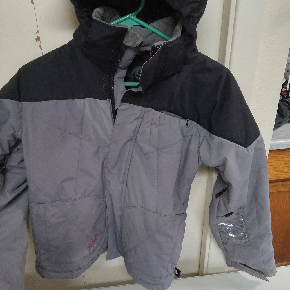Boys quiksilver hooded jacket size small